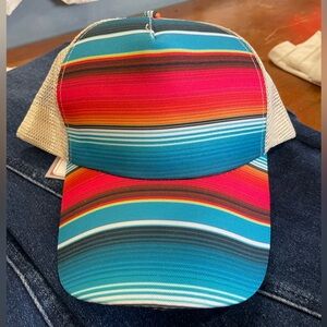 Colorful Striped Trucker Hat
